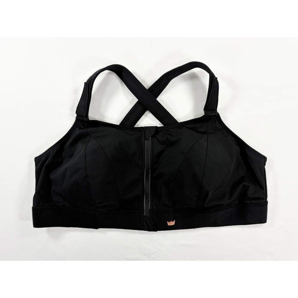New SHEFIT Ultimate Sports Bra Adjustable High Impact Front Zip Black 6XL 6 Luxe
